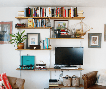 DIY Mounted Open Shelf